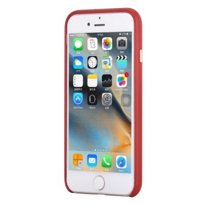 Apple iPhone 7 (iPhone 8) „Devia“ Successor sarkans ādas apvalks / Vacins.lv