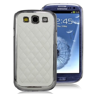 Stilīgs balts ādas Samsung Galaxy S3 i9300 apvalks / Vacins.lv