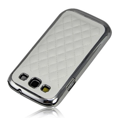 Stilīgs balts ādas Samsung Galaxy S3 i9300 apvalks / Vacins.lv