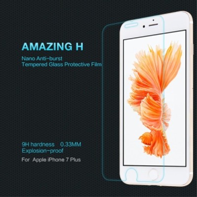 Apple iPhone 7 Plus (iPhone 8 Plus) Nillkin 9H Tempered Glass ekrāna aizsargstikls 0,33 mm / Vacins.lv