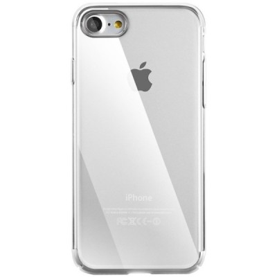 Apple iPhone 7 (iPhone 8) Baseus Glitter dzidrs (caurspīdīgs) sudrabs plastmasas apvalks / Vacins.lv