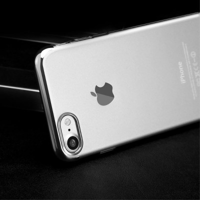 Apple iPhone 7 (iPhone 8) Baseus Glitter dzidrs (caurspīdīgs) sudrabs plastmasas apvalks / Vacins.lv