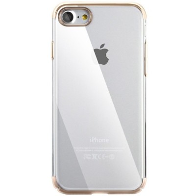 Apple iPhone 7 (iPhone 8) Baseus Glitter dzidrs (caurspīdīgs) zelta plastmasas apvalks / Vacins.lv