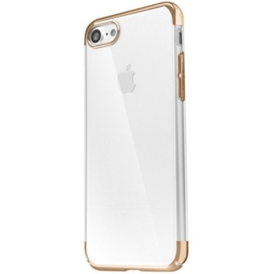 Apple iPhone 7 (iPhone 8) Baseus Glitter dzidrs (caurspīdīgs) zelta plastmasas apvalks / Vacins.lv
