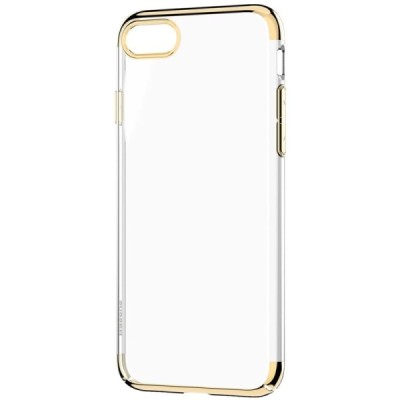 Apple iPhone 7 (iPhone 8) Baseus Glitter dzidrs (caurspīdīgs) zelta plastmasas apvalks / Vacins.lv