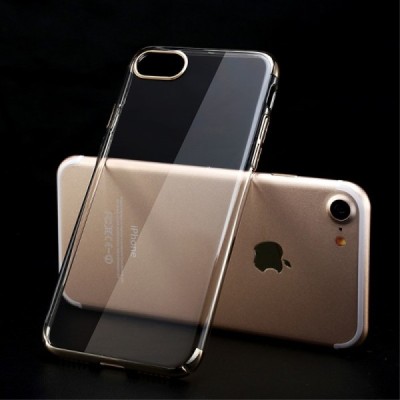 Apple iPhone 7 (iPhone 8) Baseus Glitter dzidrs (caurspīdīgs) zelta plastmasas apvalks / Vacins.lv