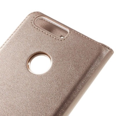 Huawei Honor 8 zelta atvēramais „Smart Window“ ādas maciņš / Vacins.lv