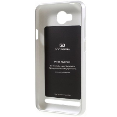 Huawei Y3 II (Huawei Y3 2) sidabrinis Mercury kieto silikono (TPU) dėklas - nugarėlė / Priedai.lt