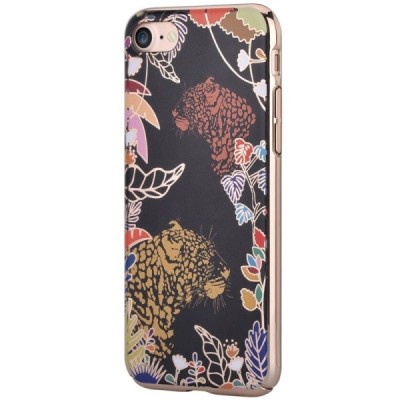 Apple iPhone 7 (iPhone 8) „Devia“ Tiger juodas elegantiškas plastikinis dėklas auksiniais apvadais  / Priedai.lt