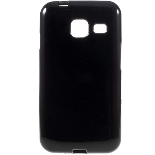 Kieto silikono (TPU) dėklas - juodas (Galaxy J1 mini)