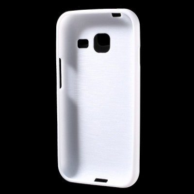 Samsung Galaxy J1 mini (J105) cieta silikona (TPU) balts apvalks / vacins.lv