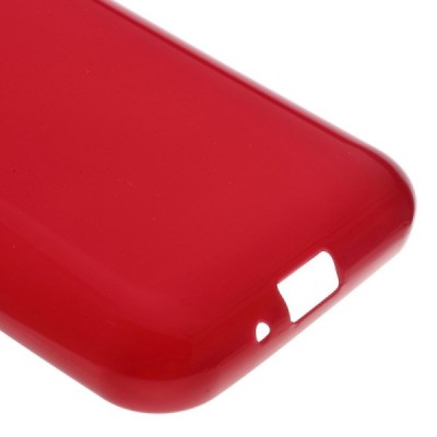 Samsung Galaxy J1 mini (J105) cieta silikona (TPU) sarkans apvalks / vacins.lv