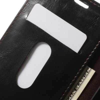 Huawei Nexus 6P „CaseMe“ solīds atvēramais ādas melns maciņš - maks / Vacins.lv