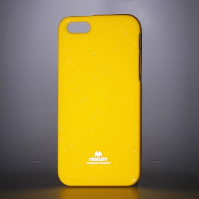 Apple iPhone 5, 5S Mercury Color dzeltens cieta silikona (TPU) futrālis / Vacins.lv