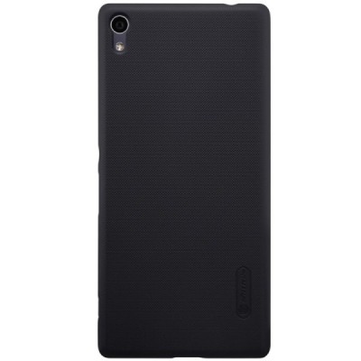 Nillkin Frosted Shield Sony Xperia XA Ultra (F3212, F3216) juodas plastikinis dėklas + apsauginė ekrano plėvelė / Priedai.lt