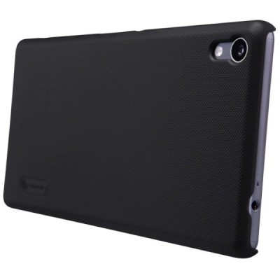 Nillkin Frosted Shield Sony Xperia XA Ultra (F3212, F3216) juodas plastikinis dėklas + apsauginė ekrano plėvelė / Priedai.lt