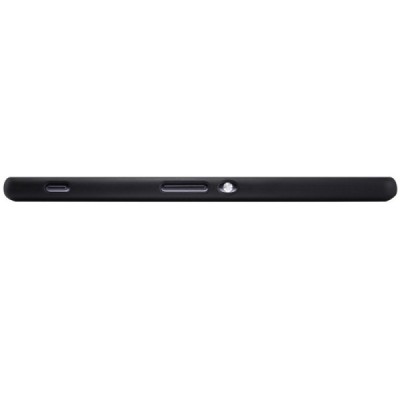 Nillkin Frosted Shield Sony Xperia XA Ultra (F3212, F3216) juodas plastikinis dėklas + apsauginė ekrano plėvelė / Priedai.lt