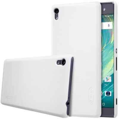 Sony Xperia XA Ultra (F3212, F3216) Nillkin Frosted Shield balts plastmasas futrālis + ekrāna aizsargplēve / Vacins.lv