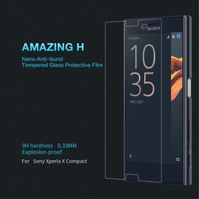Sony Xperia X Compact Nillkin 9H Tempered Glass ekrāna aizsargstikls / Vacins.lv