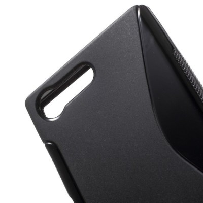 Sony Xperia X Compact (F5321) cieta silikona (TPU) melns apvalks / vacins.lv