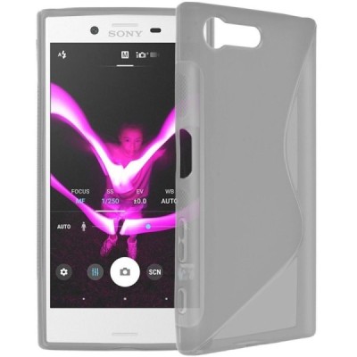 Sony Xperia X Compact (F5321) cieta silikona (TPU) dzidrs (pelēks) un matēts apvalks / Vacins.lv