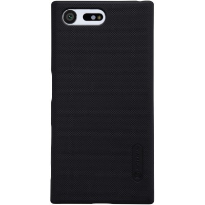 Sony Xperia X Compact (F5321) Nillkin Frosted Shield melns plastmasas apvalks + ekrāna aizsargplēve / Vacins.lv
