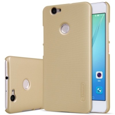 Huawei Nova Nillkin Frosted Shield zelta plastmasas apvalks + ekrāna aizsargplēve / Vacins.lv