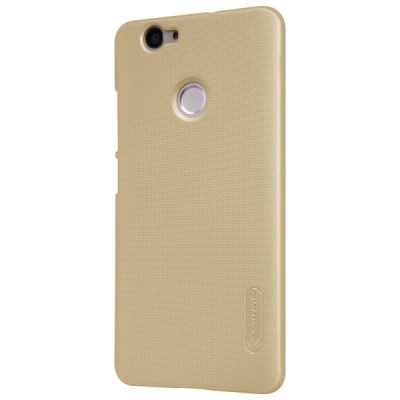 Huawei Nova Nillkin Frosted Shield zelta plastmasas apvalks + ekrāna aizsargplēve / Vacins.lv