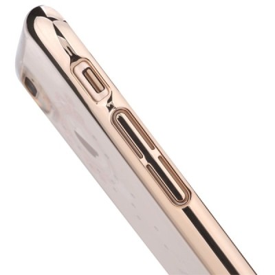 Apple iPhone 7 (iPhone 8) elegants Devia Crystal Garland Swarovski dzidrs (caurspīdīgs) zelta plastmasas apvalks ar kristāliem /