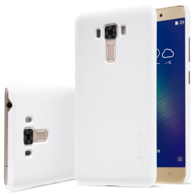 Asus Zenfone 3 Laser (ZC551KL) Nillkin Frosted Shield balts plastmasas apvalks + ekrāna aizsargplēve / Vacins.lv