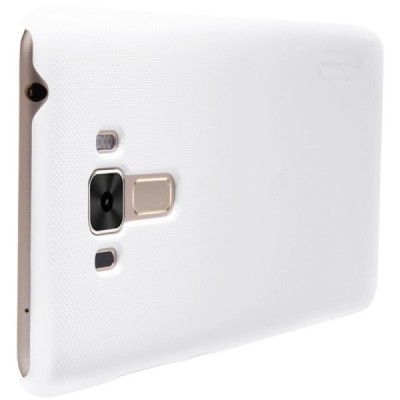 Asus Zenfone 3 Laser (ZC551KL) Nillkin Frosted Shield balts plastmasas apvalks + ekrāna aizsargplēve / Vacins.lv