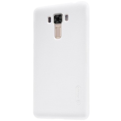 Asus Zenfone 3 Laser (ZC551KL) Nillkin Frosted Shield balts plastmasas apvalks + ekrāna aizsargplēve / Vacins.lv