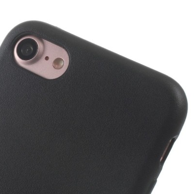 Apple iPhone 7 (iPhone 8) cieta silikona (TPU) melns apvalks / vacins.lv
