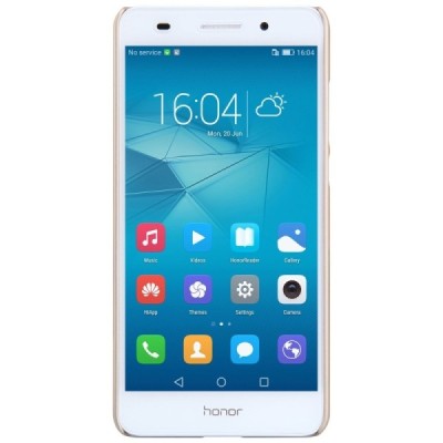 Huawei Y6 II 2 Nillkin Frosted Shield zelta plastmasas apvalks + ekrāna aizsargplēve / Vacins.lv