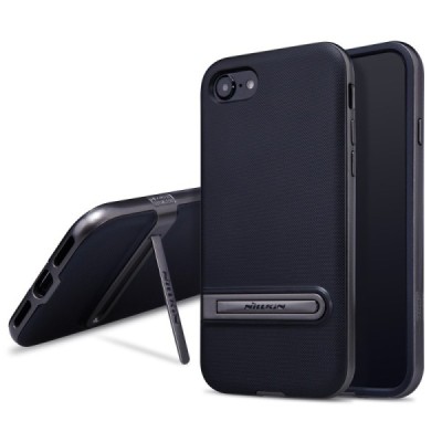Nillkin Youth Kickstand pastiprinātas aizsardzības melns apmales melnā krāsā Apple iPhone 7 (iPhone 8) apvalks / Vacins.lv