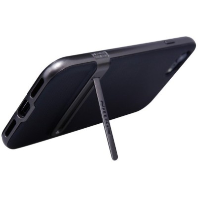 Nillkin Youth Kickstand pastiprinātas aizsardzības melns apmales melnā krāsā Apple iPhone 7 (iPhone 8) apvalks / Vacins.lv