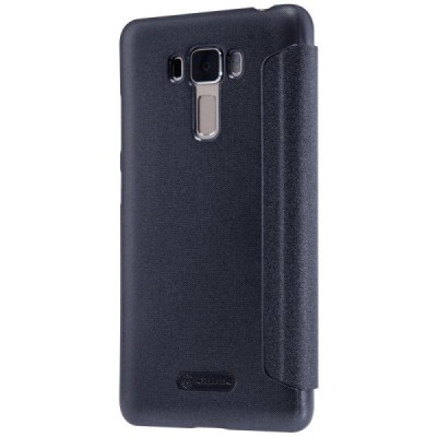 Asus Zenfone 3 Laser (ZC551KL) pilkas odinis atverčiamas Nillkin Sparkle dėklas / Priedai.lt