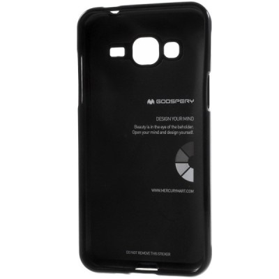 Samsung Galaxy J3 2016 (J310) juodas Mercury kieto silikono (TPU) dėklas / Priedai.lt