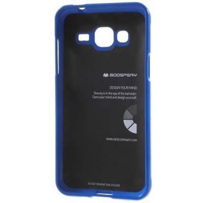 Samsung Galaxy J3 2016 (J310) Mercury tumši zils cieta silikona (TPU) futrālis / Vacins.lv