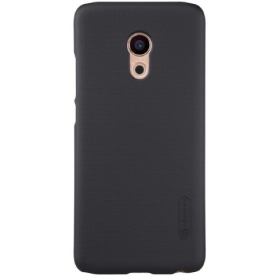 Meizu Pro 6 Nillkin Frosted Shield juodas plastikinis dėklas + apsauginė ekrano plėvelė / Priedai.lt