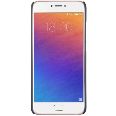 Meizu Pro 6 Nillkin Frosted Shield juodas plastikinis dėklas + apsauginė ekrano plėvelė / Priedai.lt