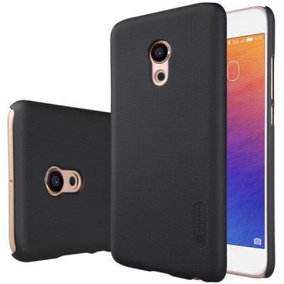 Meizu Pro 6 Nillkin Frosted Shield juodas plastikinis dėklas + apsauginė ekrano plėvelė / Priedai.lt