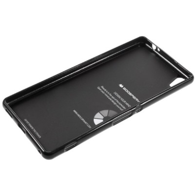Sony Xperia XA Ultra (F3212, F3216) Mercury melns cieta silikona (TPU) futrālis / Vacins.lv