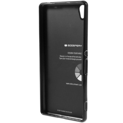 Sony Xperia XA Ultra (F3212, F3216) Mercury melns cieta silikona (TPU) futrālis / Vacins.lv