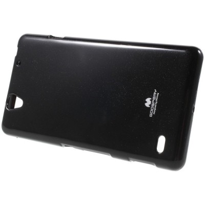 Sony Xperia C4 (E5303, E5306, E5353) Mercury melns cieta silikona (TPU) futrālis / Vacins.lv
