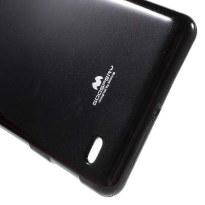 Sony Xperia C4 (E5303, E5306, E5353) Mercury melns cieta silikona (TPU) futrālis / Vacins.lv