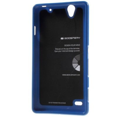 Sony Xperia C4 (E5303, E5306, E5353) Mercury tumši zils cieta silikona (TPU) futrālis / Vacins.lv