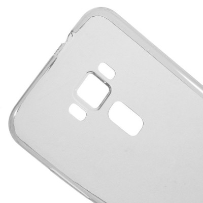 Asus Zenfone 3 5.5 (ZE552KL) skaidrus (permatomas) silikoninis TPU ploniausias pasaulyje pilkas dėklas / Priedai.lt