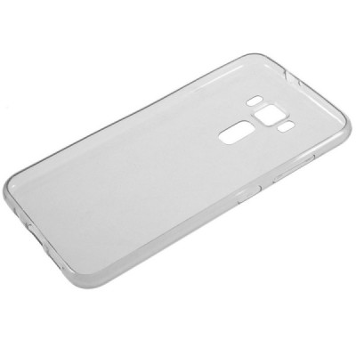 Asus Zenfone 3 5.5 (ZE552KL) skaidrus (permatomas) silikoninis TPU ploniausias pasaulyje pilkas dėklas / Priedai.lt