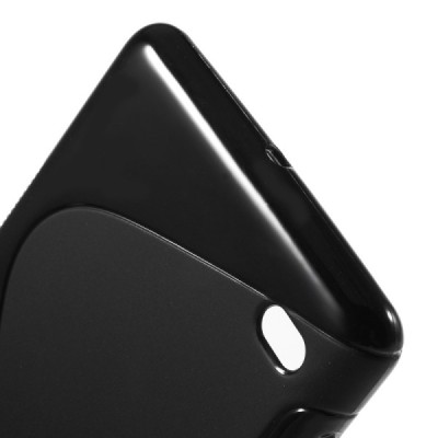 Sony Xperia C4 (E5303, E5306, E5353) cieta silikona (TPU) melns apvalks / vacins.lv